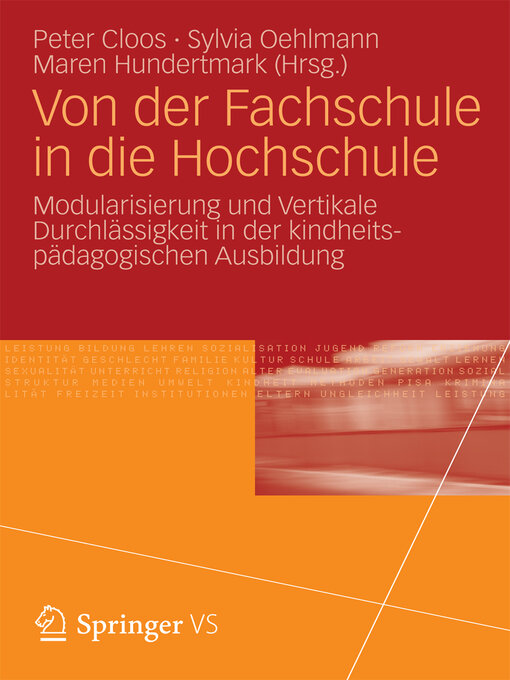 Title details for Von der Fachschule in die Hochschule by Peter Cloos - Available